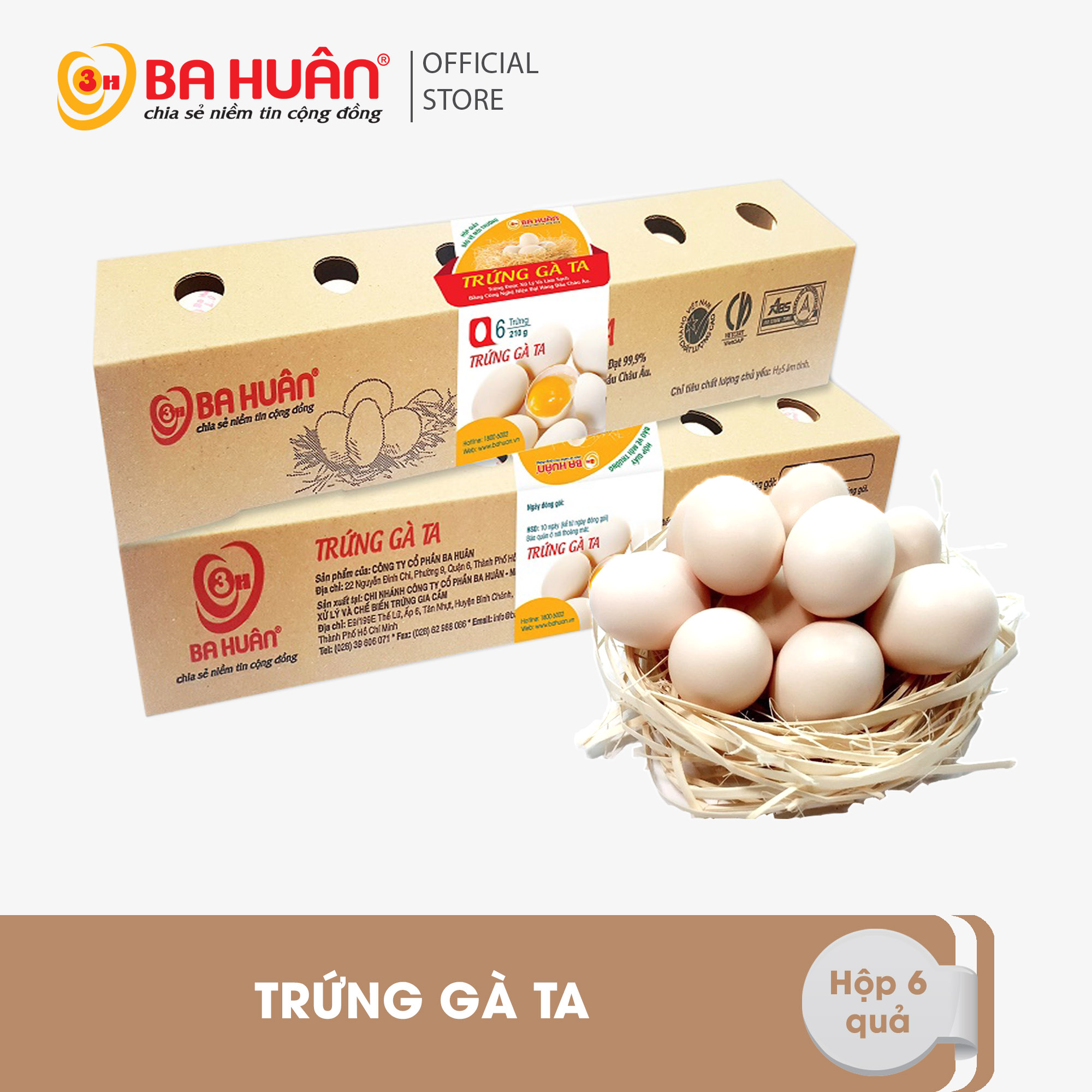 Trứng gà ta-hộp 6 quả-ba huân-chỉ giao hàng quận 6, bình tân, tân phú