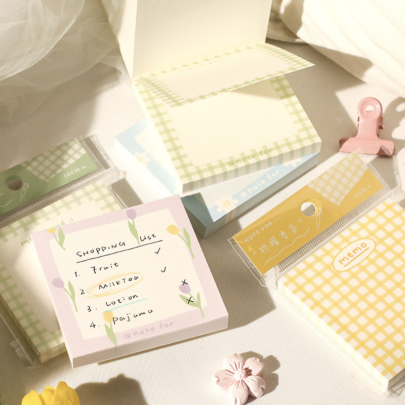 100 tờ giấy note note for size vuông classic màu sắc pastel phong cách hàn quốc dễ thương cute 🔖🔫
