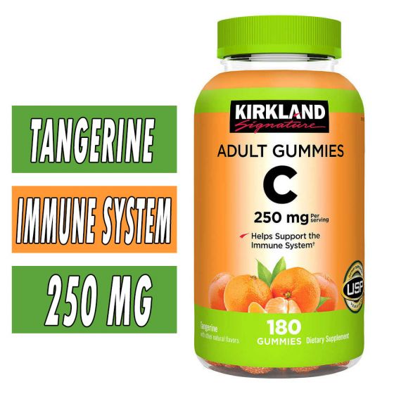 [HCM]Kẹo nhai bổ sung vitamin C Kirkland Signature Adult 250 mg180 Gummies