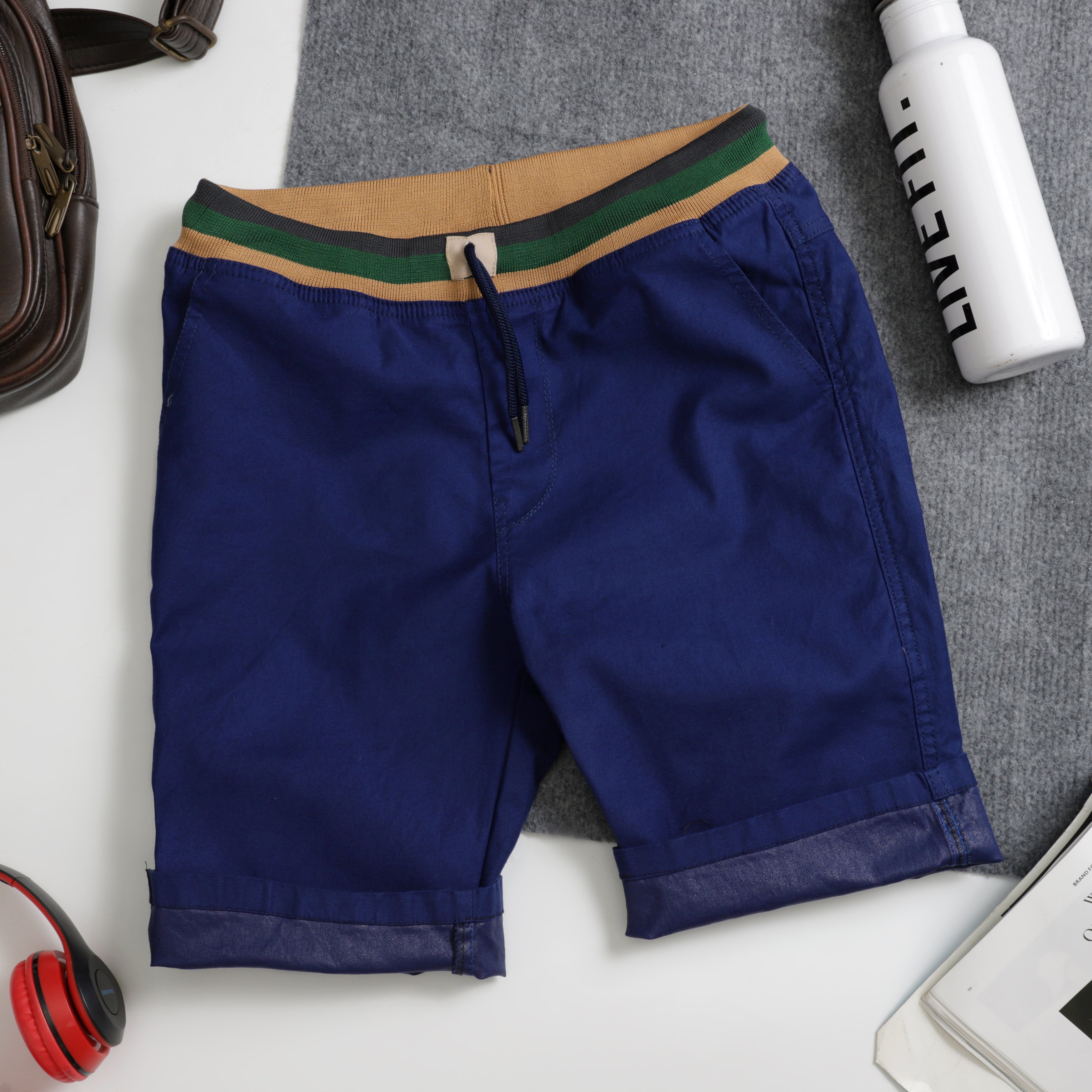 Quần short kaki nam hahaman co giãn cao cấp lưng thun bt51 nhiều màu