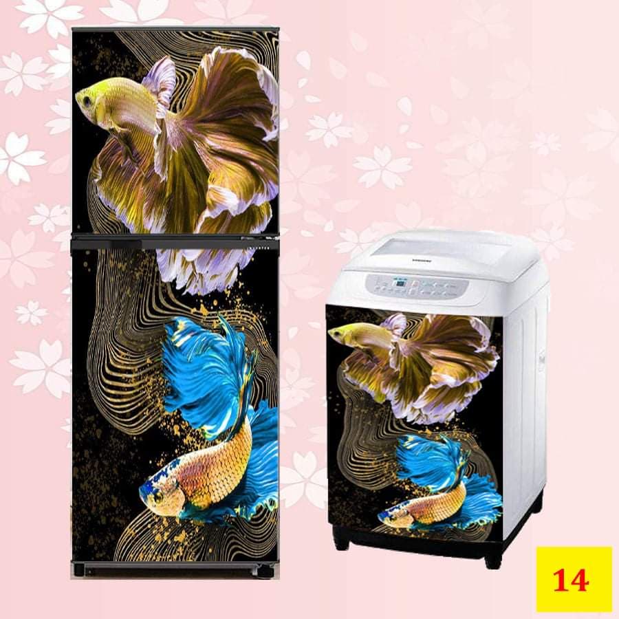 Miếng dán tủ lạnh máy giặt nhị ngư mẫu 14