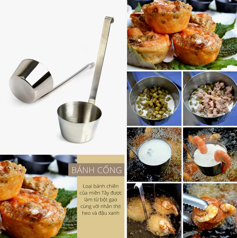 Combo 4 khuôn chiên bánh cống cỡ lớn, loại dày cao cấp