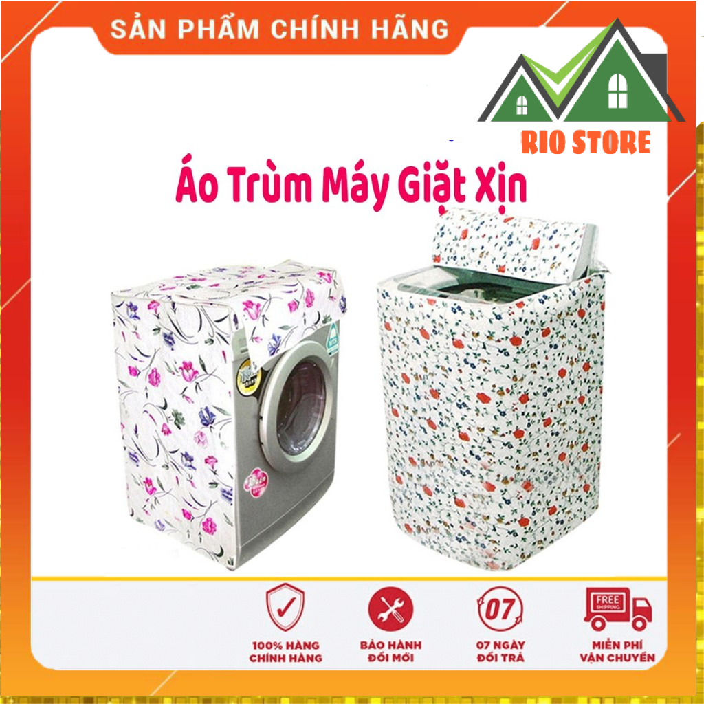 [HCM]Áo trùm máy giặt cửa trên cửa ngang dưới 9 ký Rio Store