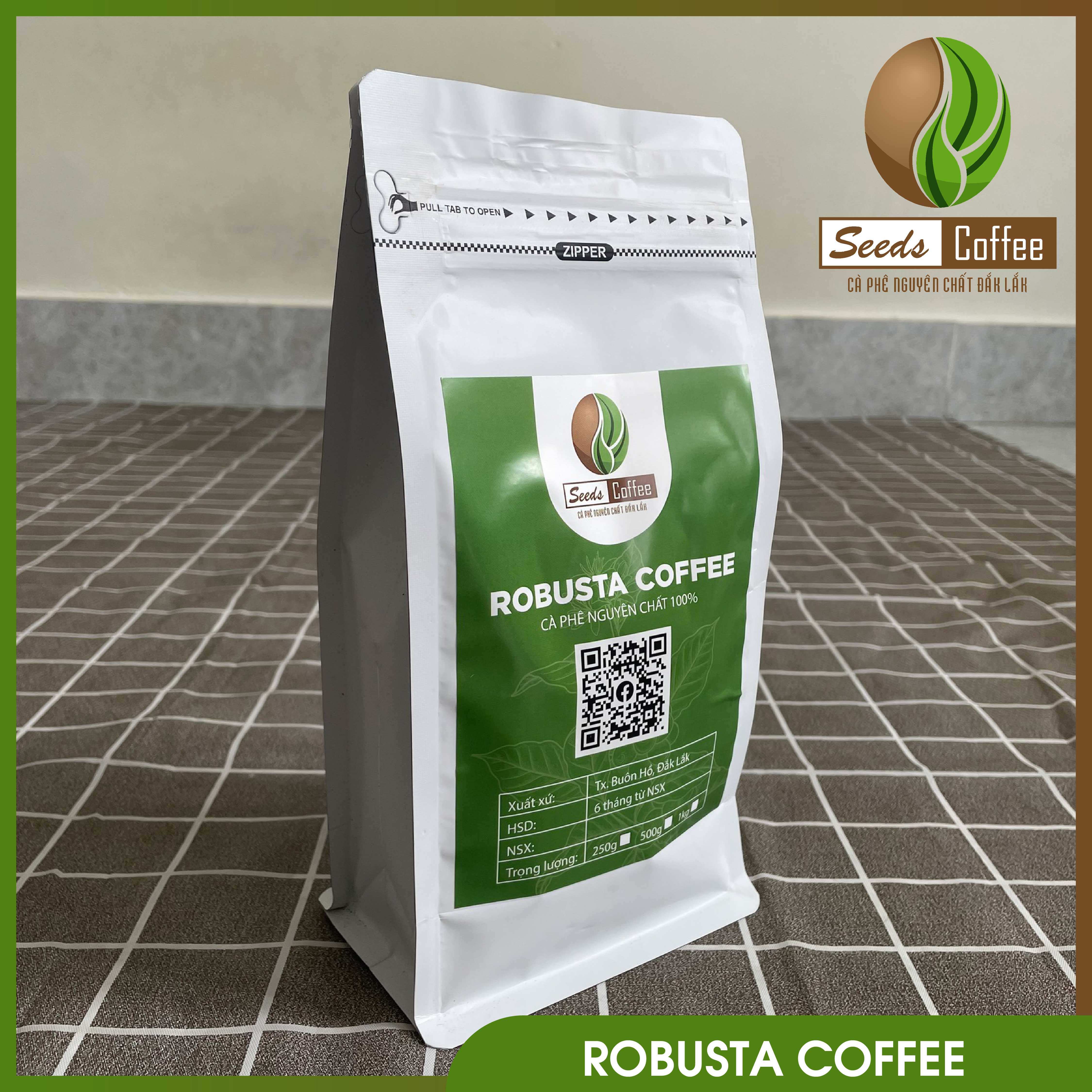 Cà phê rang xay nguyên chất Đắk Lắk Robusta