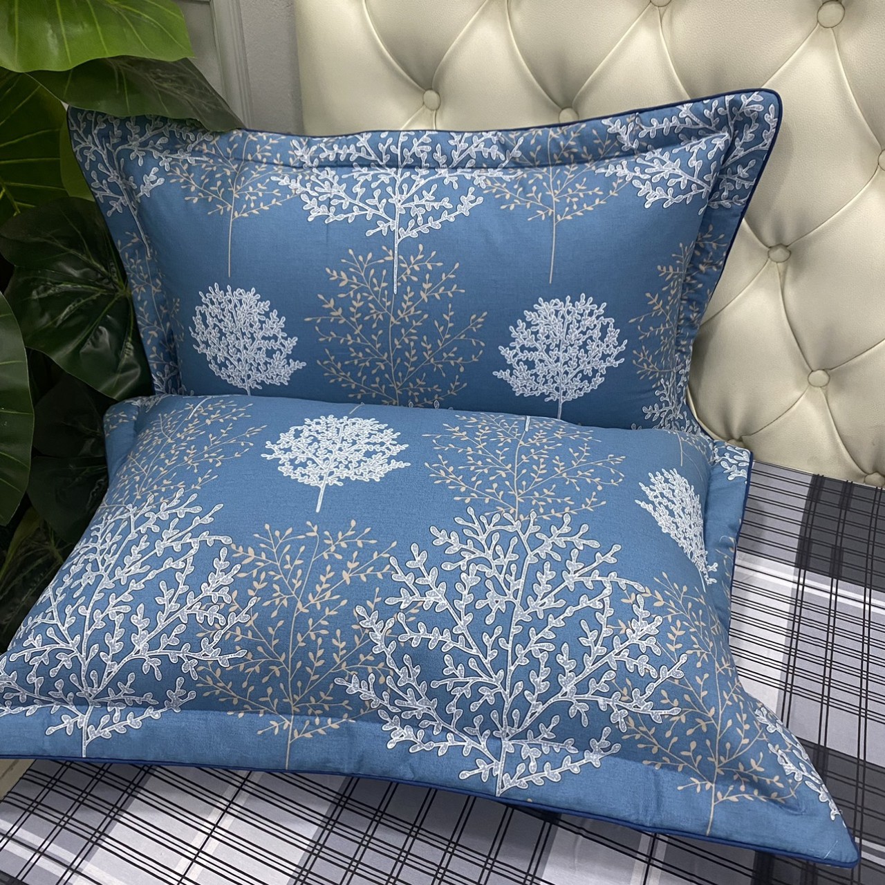 Gối nằm ngủ gồm cả vỏ cotton và ruột gối kích thước 45x65