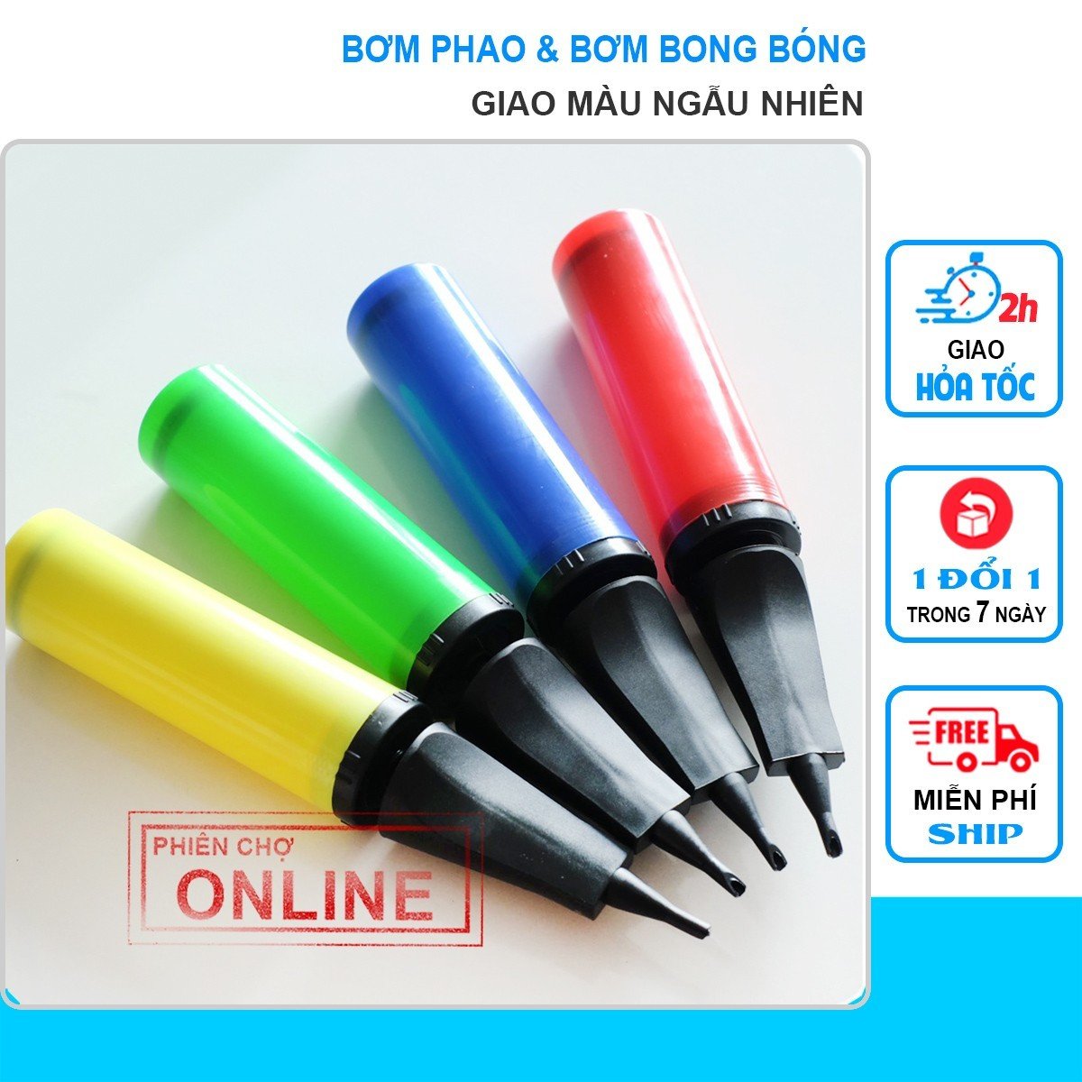 Bơm bong bóng loại lớn 29cm, bơm phao cầm tay