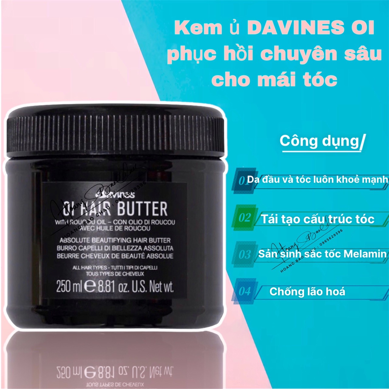 Kem ủ tóc Davines OI Hair Butter dung tích 250ml dành cho mọi loại tóc