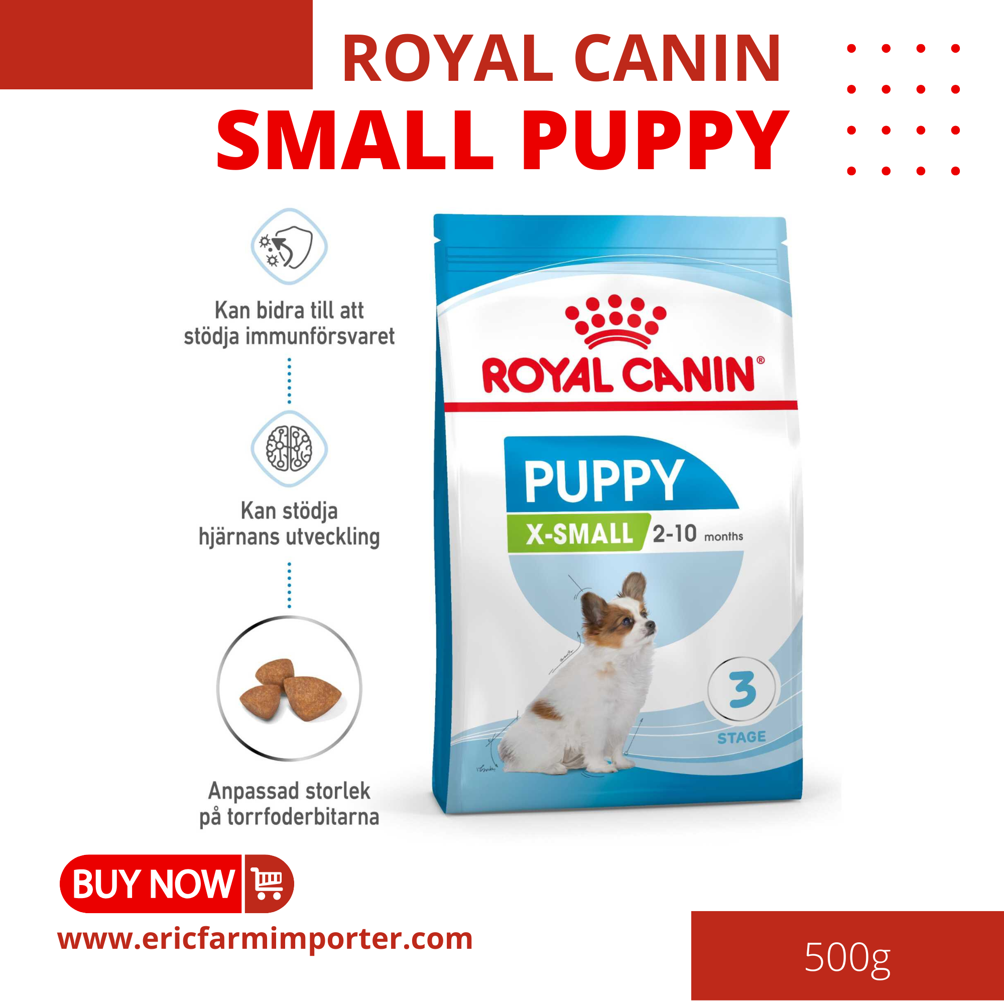 Thức ăn hạt cho chó royal canin x-small puppy🐶 free ship 🐶 cho chó con giống siêu nhỏ