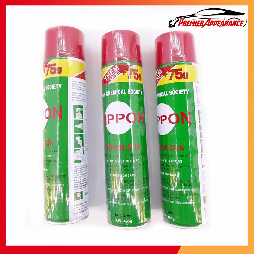 Bình Xịt Tẩy Rỉ Nippon, Dung Tích 500ml, Tẩy Các Loại Rỉ, Chống Ri Sét Bảo Vệ Kim Loại Khỏi Bị Ăn Mòn