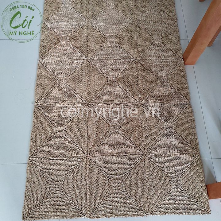 Cói mỹ nghệ - thảm cói chữ nhật d200 x r200 - thảm trang trí cao cấp - sản phẩm thủ công - chất lượng cao