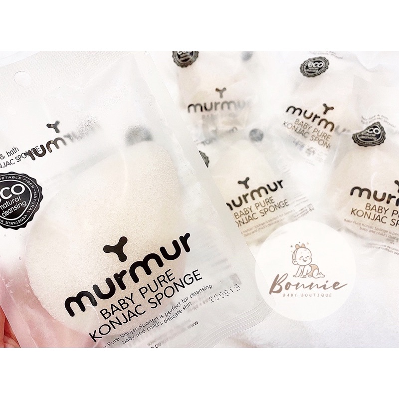 Bông tắm hữu cơ Hàn Quốc murmur siêu mềm cho bé