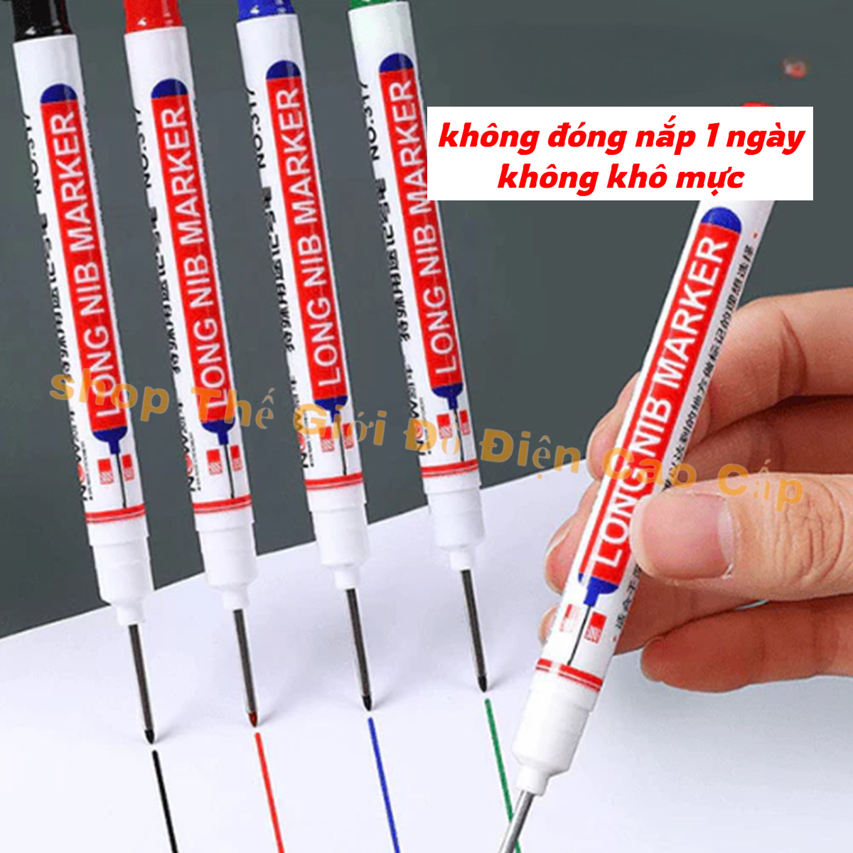 (Hàng Loại 1) 10 Chiếc Bút Đánh Dấu Ngòi Dài 2cm Hàng Chính hãng Đúng Mô Tả