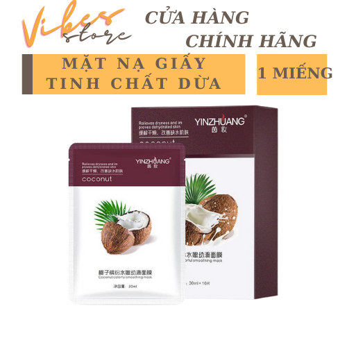 Mặt nạ dừa non nhiều mẫu - Cấp ẩm dưỡng trắng căng mọng da - vibesvietnam