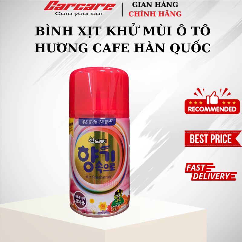Bình Xịt Khử Mùi Hương Cafe {Xuất xứ Hàn Quốc}- khử mùi xe hơi, xịt thơm ô tô, nước hoa ô tô hương cafe