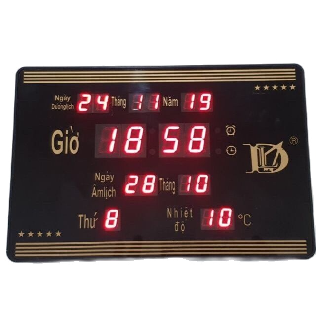 Đồng hồ lịch vạn niên LED .KT 24x16x3 cm