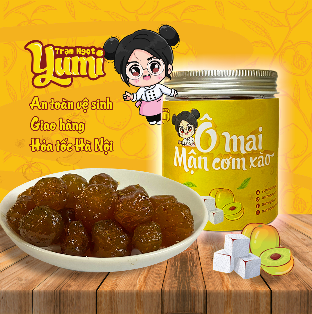 Ô mai Mận cơm xào Yumi ngọt cay, đồ ăn vặt xí muội thơm ngon