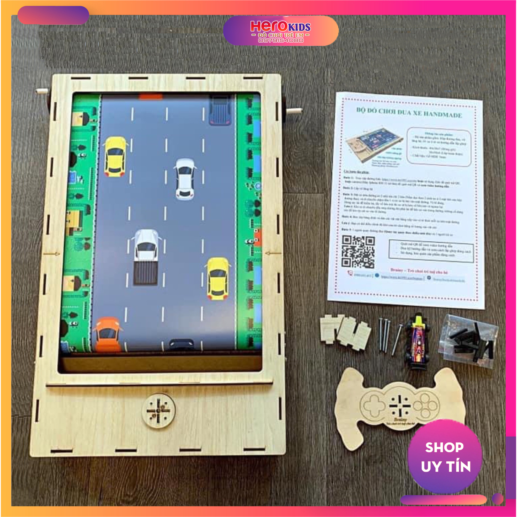 Đồ chơi đua xe handmade bằng gỗ