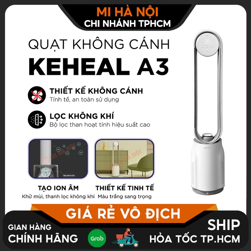 Quạt không cánh tạo ion cao cấp keheal a3/ a4