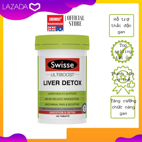 [HCM][Hàng Chuẩn ÚC] Swisse Ultiboost Liver Detox - Viên uống hỗ trợ thải độc gan 120 viên