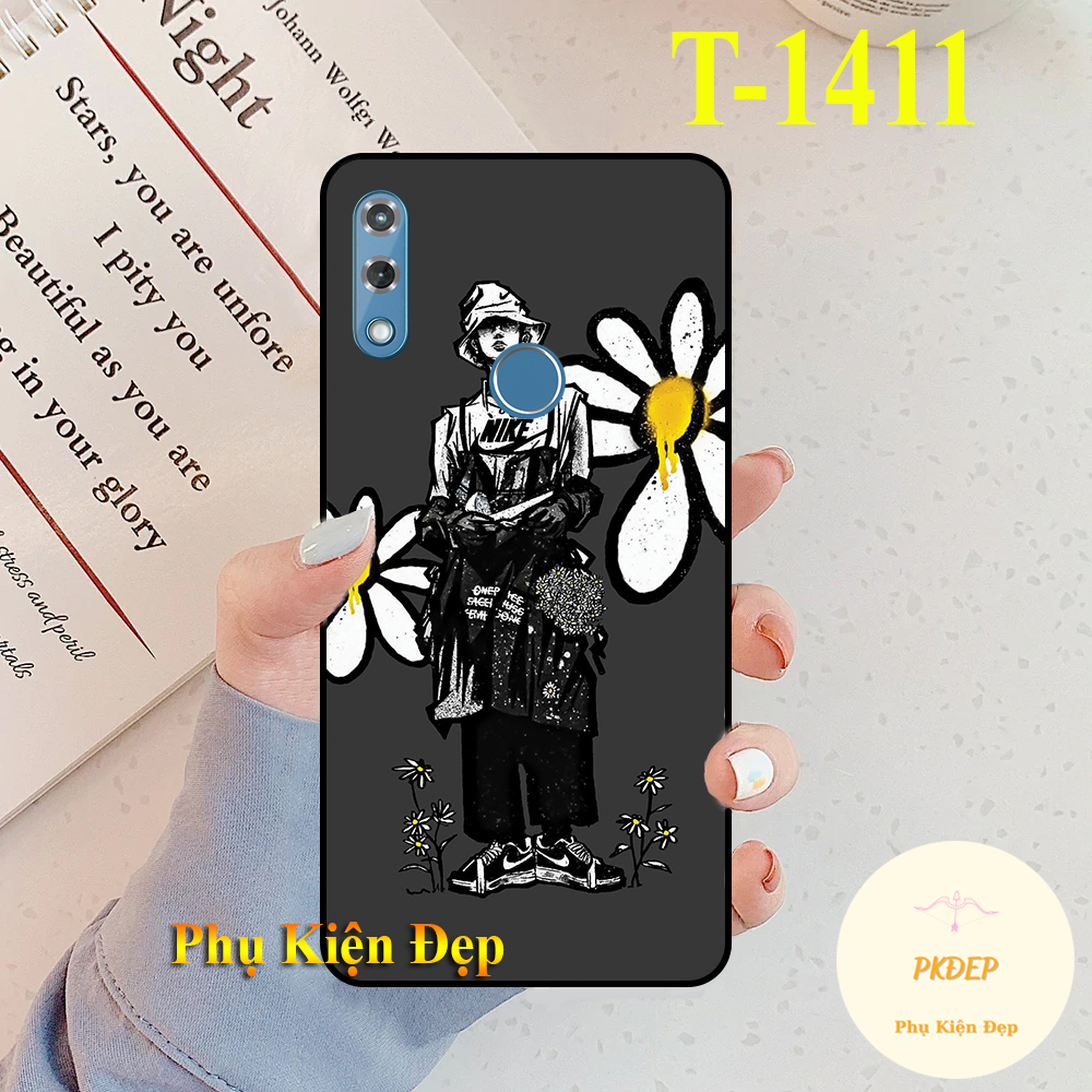 [HCM]Ốp lưng Vsmart Star 4 dẻo đen in hình hoa cúc họa mi -peaceminusone