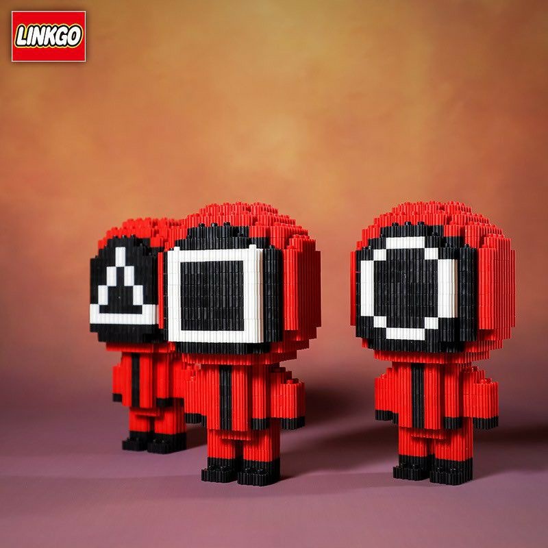 Mô hình lego Mô hình đồ chơi lắp ráp Nhân vật hoạt hình Lego♘♕☢ Lego lắp ráp Squid Game Mô hình nhân vật Trò Chơi Con Mực