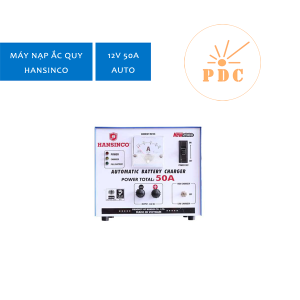 Sạc ắc quy tự động hansinco 50a 12vdc / 24vdc -