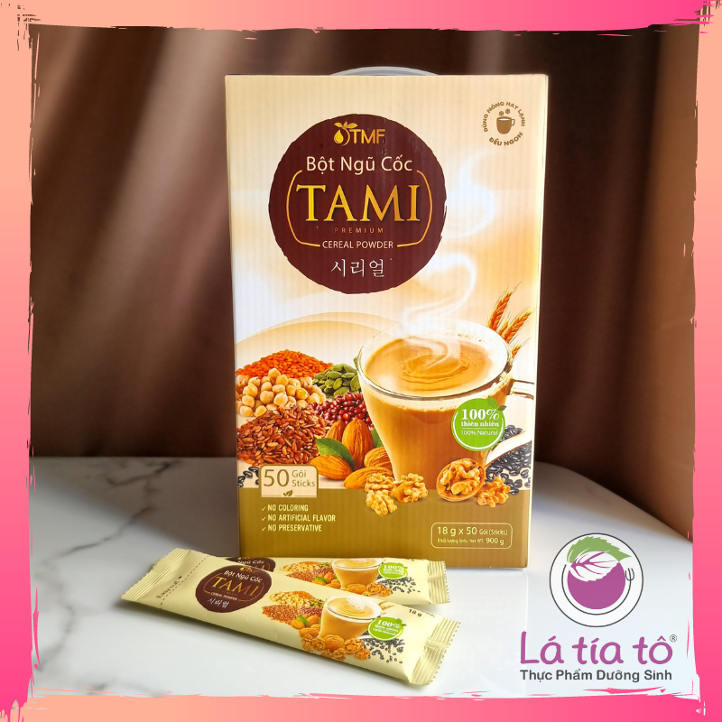 Bột ngũ cốc tami 900gr - lá tía tô