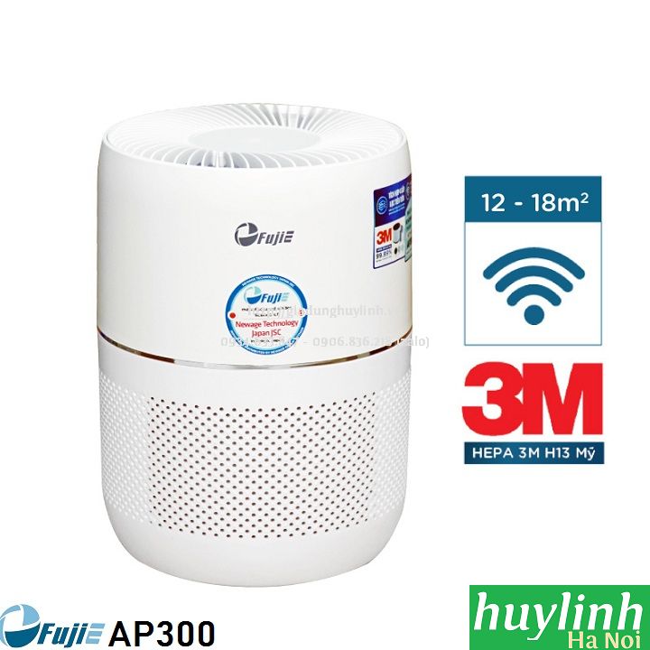 Máy lọc không khí fujie ap300 - 16m2 - hepa 3m - điều khiển wifi