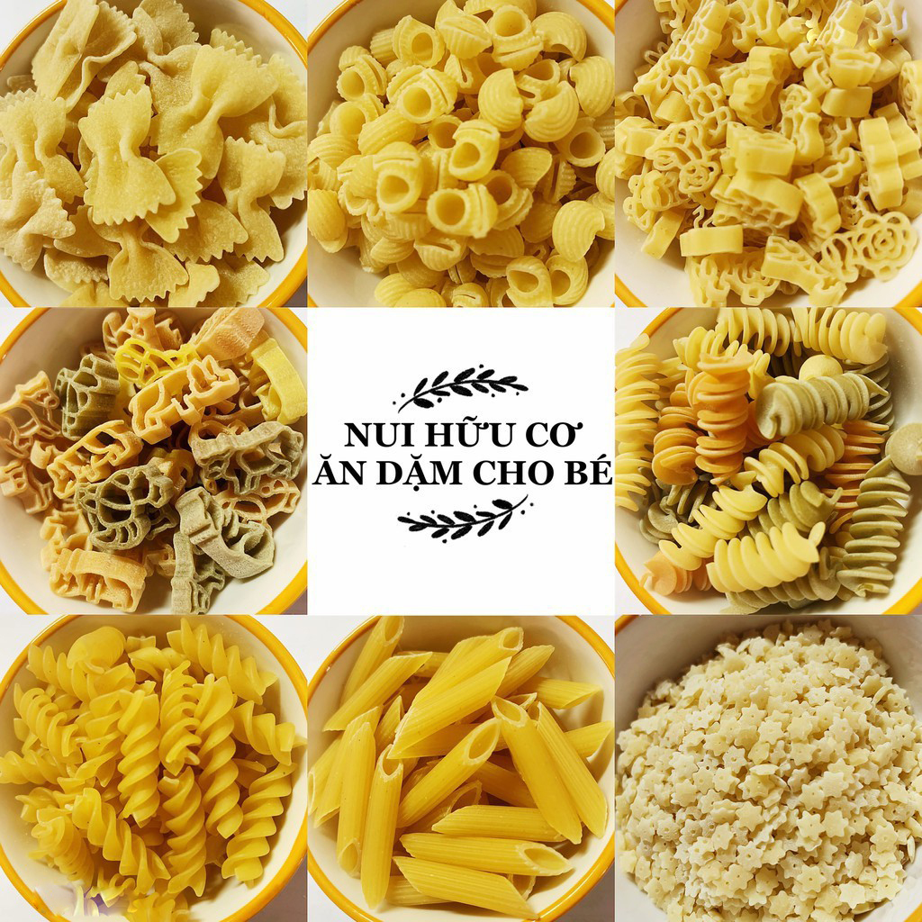 Mì nui các loại tách lẻ 100g