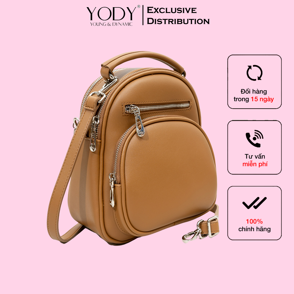 Balo nữ thời trang YODY basic chất liệu da cao cấp TUN4004