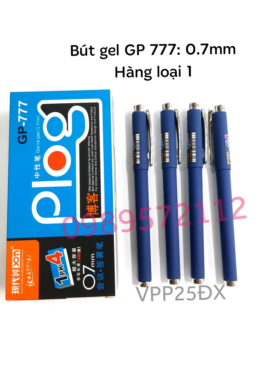 Hộp 12 cái Bút bi nước GP 777 ngòi 0.7mm (hàng loại 1)