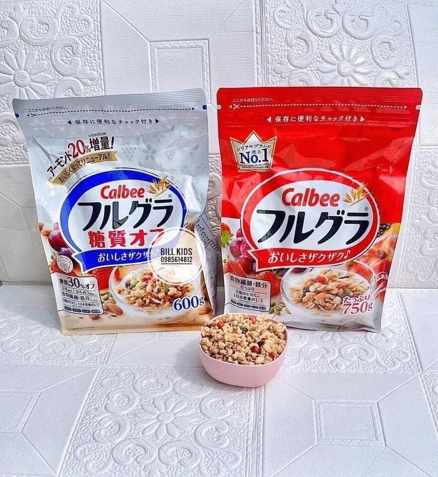 Ngũ cốc nhật Calbee - NGŨ CỐC ĐỎ 750G & NGŨ CỐC TRẮNG ÍT ĐƯỜNG 600G