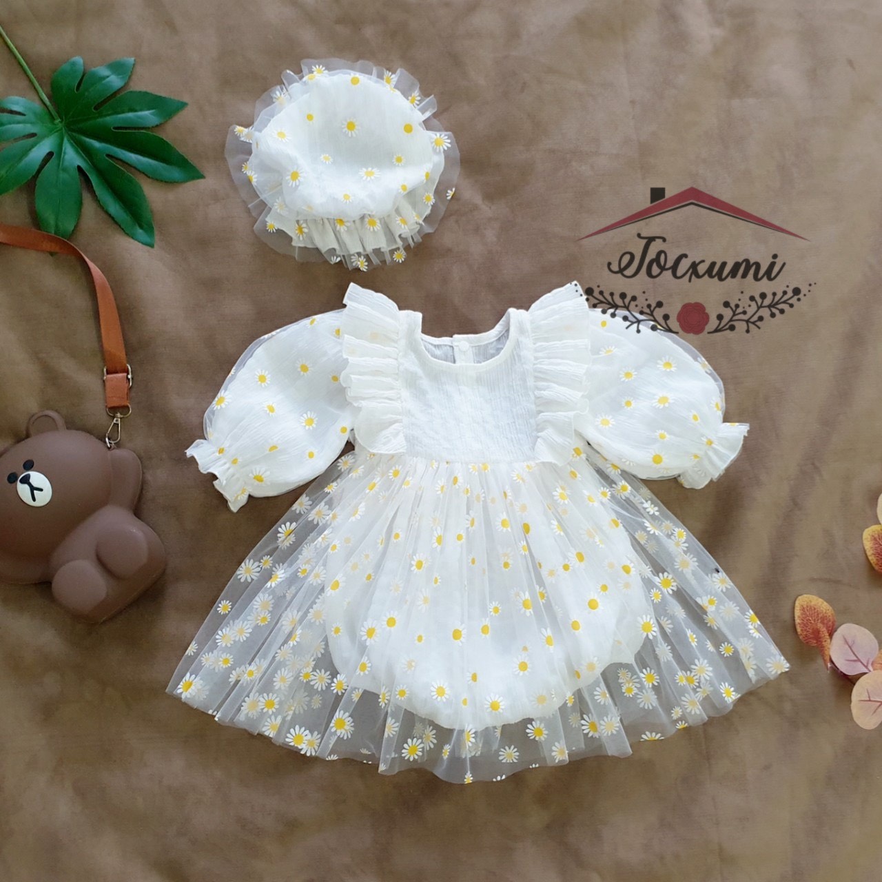 [TẶNG NÓN] BODY VÁY TRẮNG THIÊN THẦN LƯỚI HOA CÚC CAO CẤP MỀM MẠI [SIÊU PHẨM] - Tocxumi House