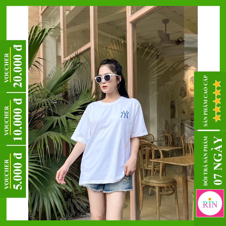 Áo thun mlb ny unisex áo phông mlb nam nữ tay lỡ form rộng
