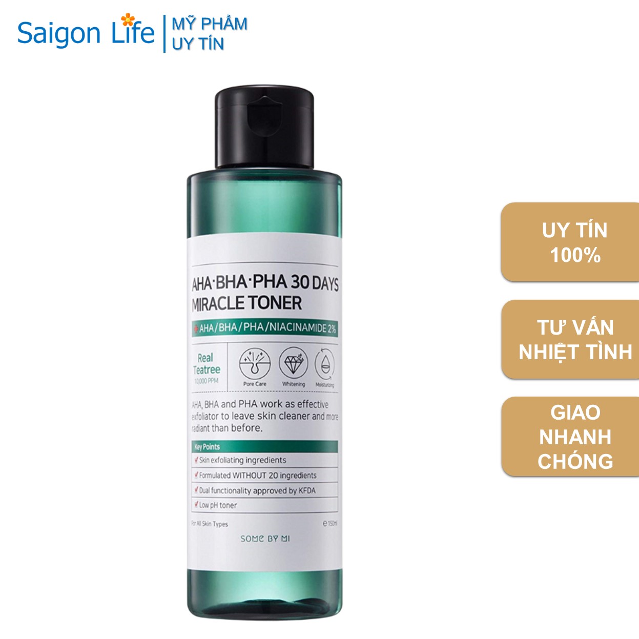 Nước Hoa Hồng Giảm Mụn Some By Mi AHA-BHA-PHA 30 Days Miracle Toner 150ml