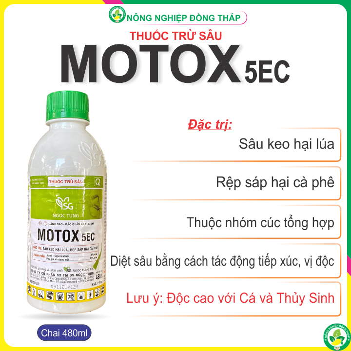 Thuốc trừ sâu motox 5ec – đặc_trị: sâu keo hại lúa, rệp sáp hại cà phê