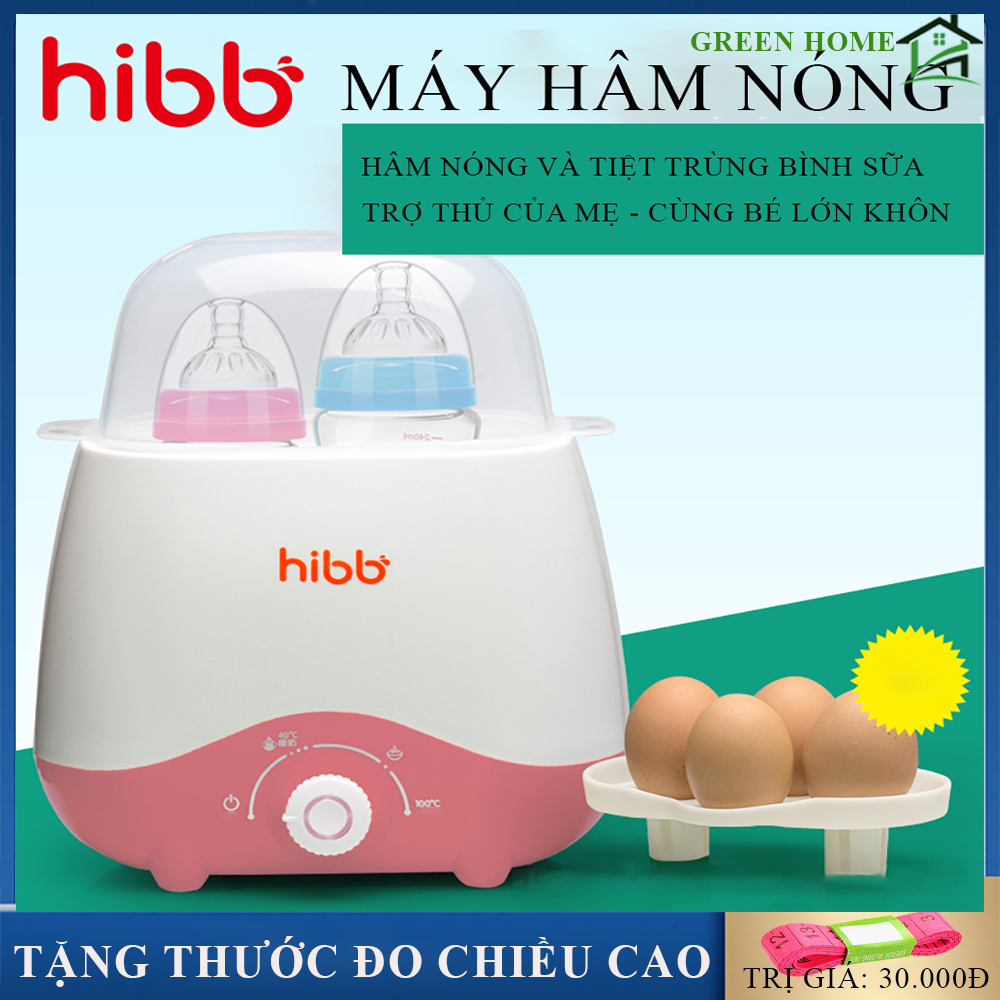 máy hâm sữa và tiệt trùng bình sữa HIBB đa năng:Tiệt trùng bình sữa, hâm sữa, hâm thức ăn, luộc trứng sử dụng cùng lúc 2 bình - Thiết kế nhỏ gọn, an toàn và tiện dụng cho mẹ và bé. BẢO HÀNH 2 NĂM ĐỔI MỚI 1-1 TRONG 7 NGÀY