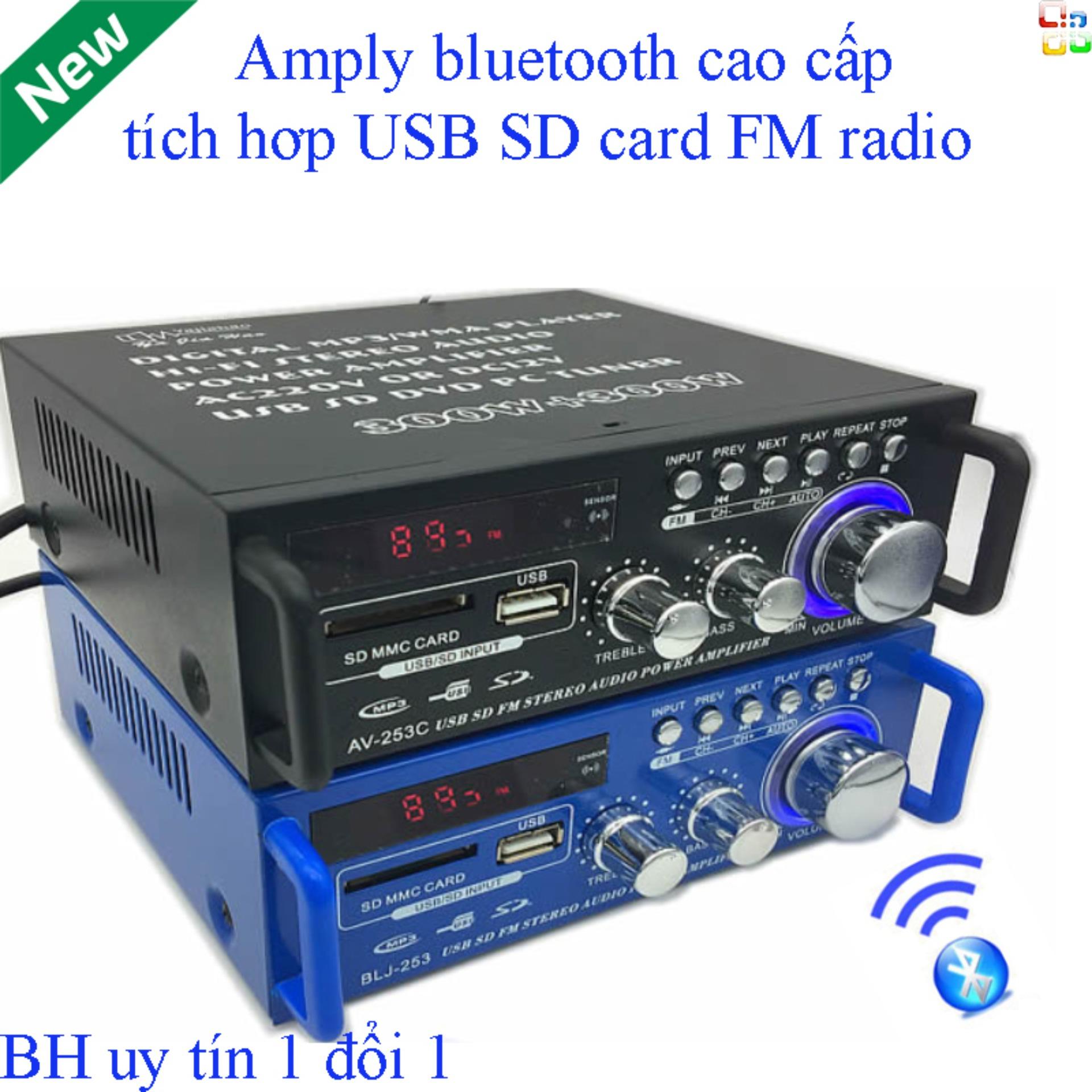 Âm Ly Hàn Quốc 506.Ampli Bluetooth Tely-Blj253 Cao Cấp Đa Năng (Giá Off-50%) Là Top 10 Amply Gây Bão Với Bluetooth Kết Nối 4.0 Cho Công Xuất Cực Lớn.Bh 12T Đổi Mới Mã 983