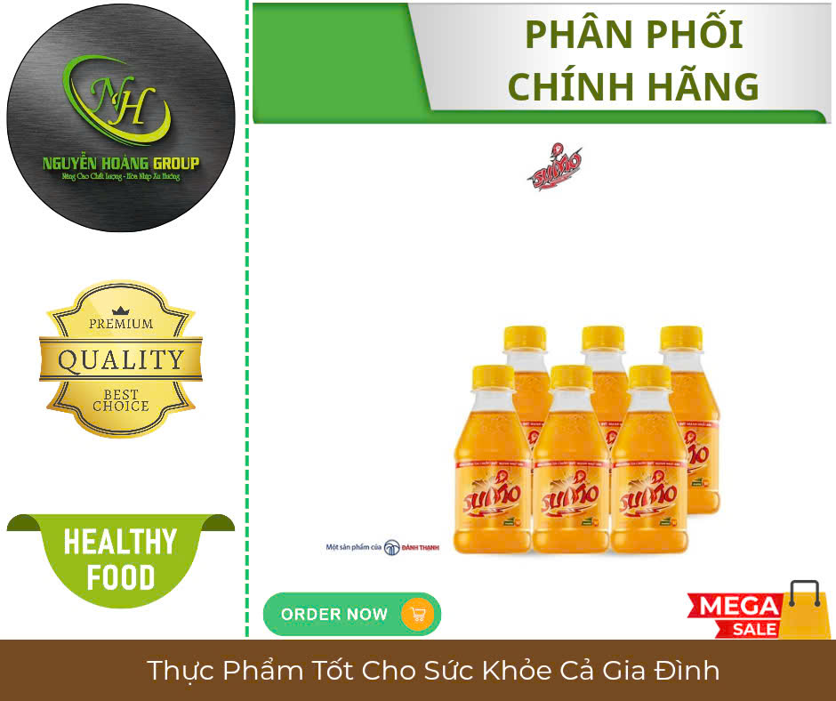 LỐC 6  Chai - Nước Khoáng Tăng Lực Vị Nguyên Bản SUMO Đảnh Thạnh 200ml