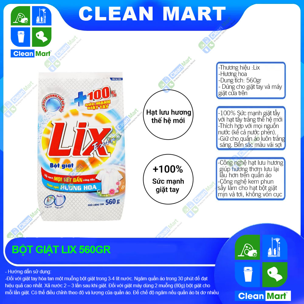 Bột Giặt Lix 550g - CLEAN MART