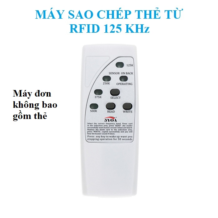 Combo Máy sao chép thẻ từ 125kHz +5 Thẻ sao chép được - ATDTECH