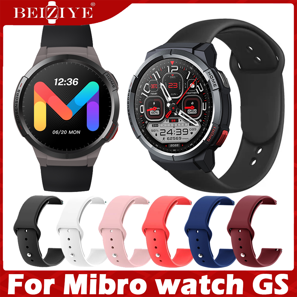 For Mibro watch GS Dây Đeo Dây Silicone Mềm Dây Đồng Hồ Thay Thế Nghệ