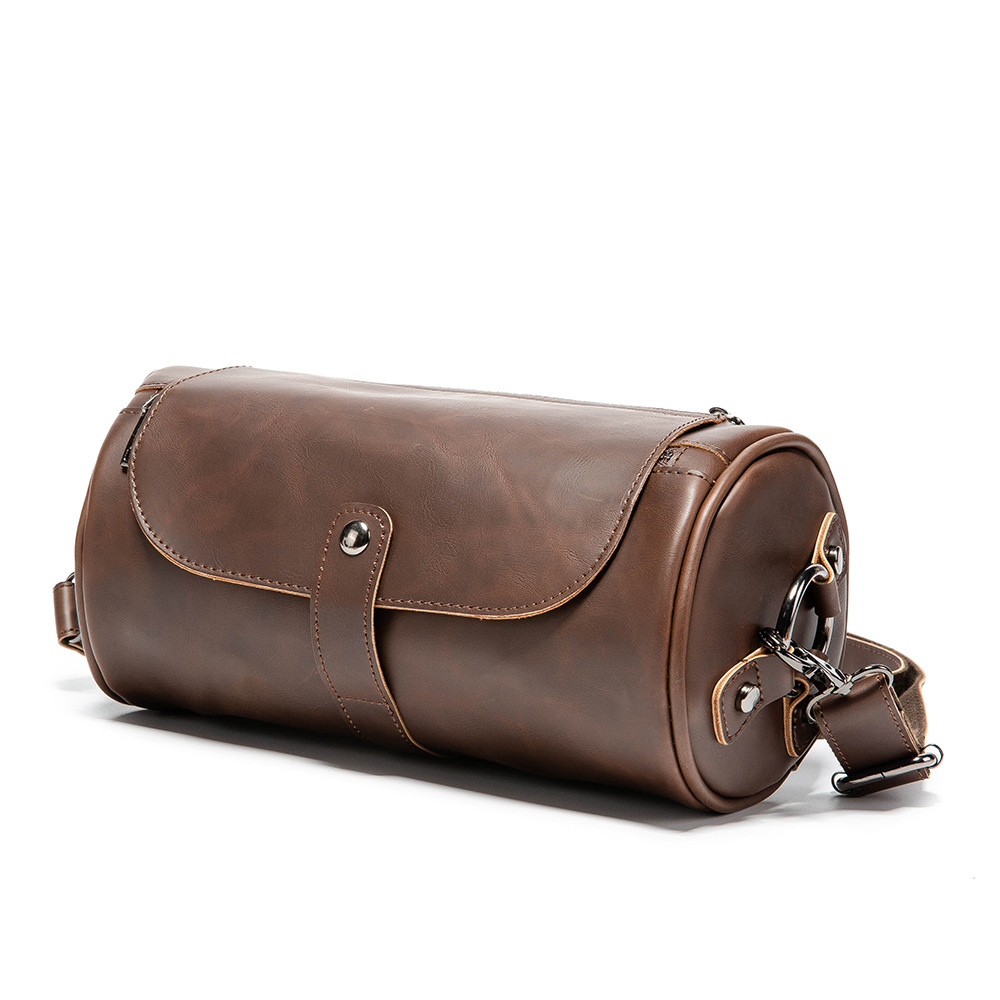 Túi trống da cỡ nhỏ, túi đeo chéo thời trang Nam Nữ, da PU cao cấp TTPU011