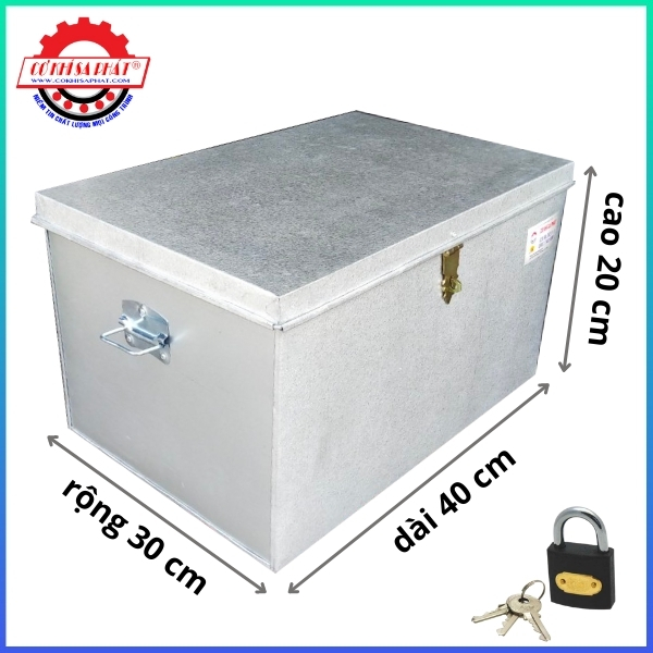 Thùng đựng đồ có khóa kích thước 40 x 30 x 20 cm