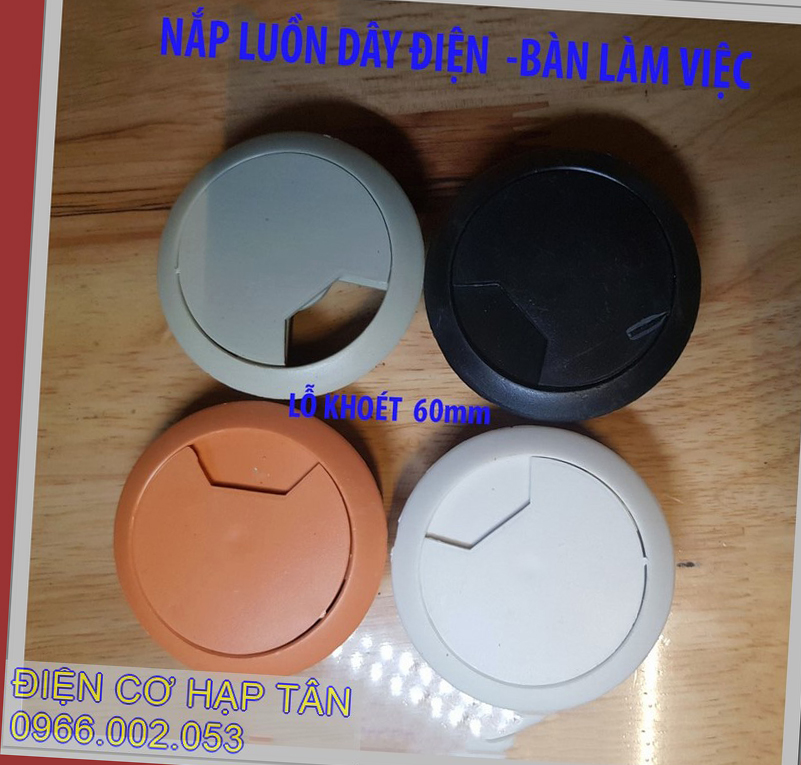 Nắp luồn dây điện tròn - bàn làm việc