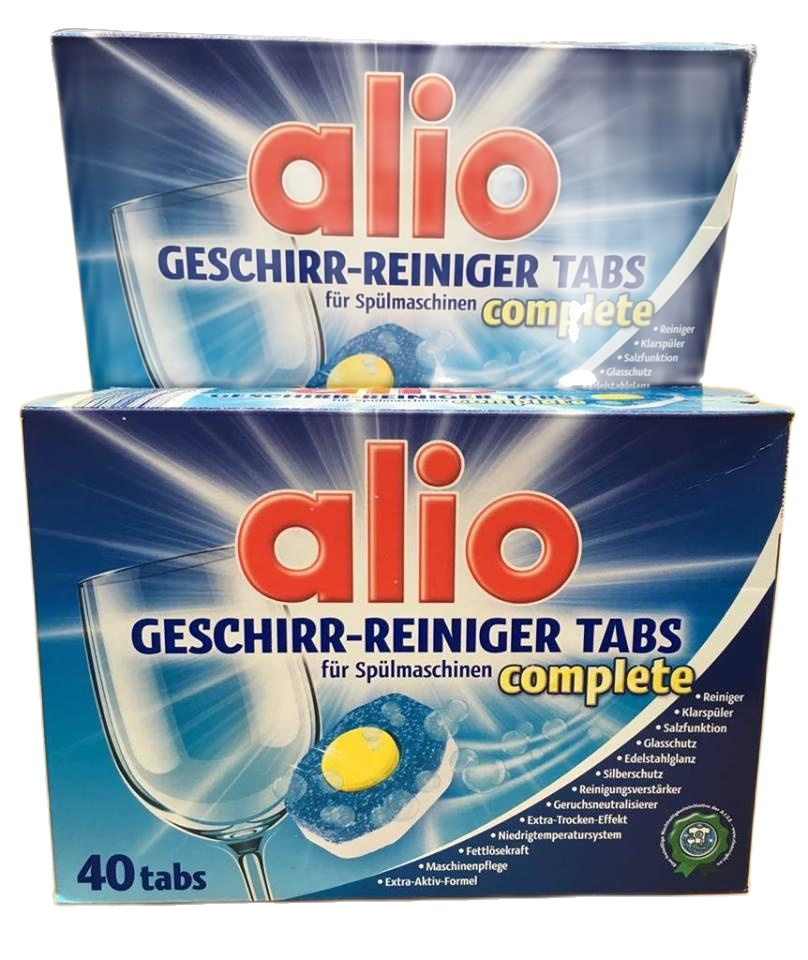 Combo 2 hộp viên rửa chén bát Alio 12 trong 1 dùng cho máy rửa bát TĐ Finish Somat(tích hợp bột muối bóng)