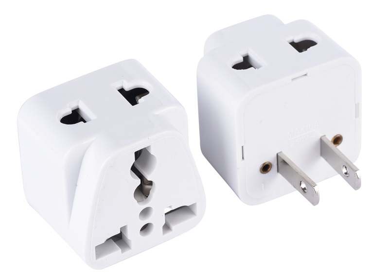 Phích cắm nối Ổ cắm chuyển đổi chân chia 2 nhỏ gọn