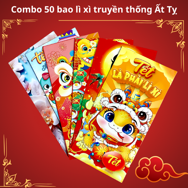 Combo 50 Bao lì xì 2025 các loại tự do chọn lựa , bao lì xì Ất Tỵ 2025 , bao lì xì nhiều mẫu tự do chọn lựa giá sỉ ,bao lì xì tết năm mới , bao lì xì năm mới 2025 , bao lì xì chibi , bao lì xì đầu lân , bao lì xì tầng ,