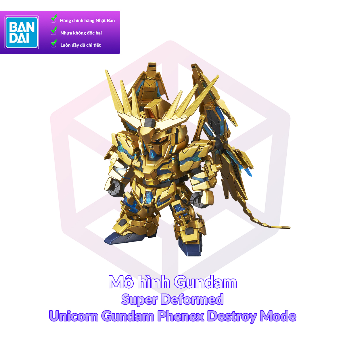 Mô Hình Gundam Bandai SD CS 07 Unicorn Gundam 03 Phenex Destroy Mode Narrative Ver. Gundam Narrative