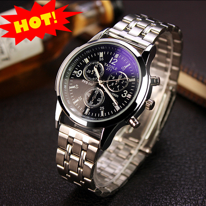 Đồng hồ đeo tay nam YAZOLE 271 đẳng cấp phong cách quý ông - Dây đeo chất liệu titanium bền bỉ sáng bóng - Mặt kính hardlex chống xước - Thiết kế mỏng nhẹ thời thượng - Chống nước tuyệt đối lên đến 30m - Bảo hành 12 tháng